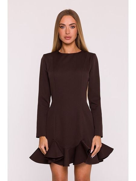 Made of emotion Sukienka w kolorze brązowym rozmiar: XXL. Brązowe sukienki damskie Made Of Emotion, bez wzorów, bez ramiączek. Za 279.99 zł.