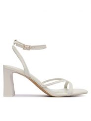 Aldo Sandały Stellare 13922128 Kremowy. Białe sandały damskie ALDO, bez wzorów, ze skóry, bez obcasa, na słupku, bez zapięcia. Za 359.99 zł.