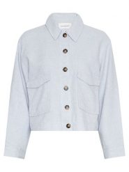 MOSS COPENHAGEN Kurtka przejściowa w kolorze błękitnym rozmiar: XL. Niebieskie kurtki damskie Moss Copenhagen, xl, bez wzorów, bez kaptura. Za 180.06 zł.