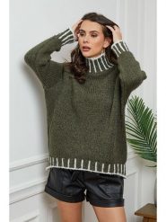 So Cachemire Sweter "Alioth" w kolorze khaki rozmiar: XL. Brązowe swetry klasyczne damskie So Cachemire, xl, bez kołnierzyka. Za 146.85 zł.