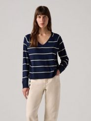 Levi's Sweter w kolorze granatowo-białym rozmiar: S. Niebieskie swetry klasyczne damskie Levi's, s, bez kołnierzyka. Za 167.28 zł.