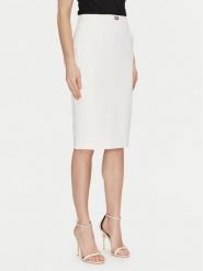 Elisabetta Franchi Spódnica ołówkowa GO-099-51E2-V260 Biały Regular Fit. Białe spódnice damskie Elisabetta Franchi, bez wzorów, z syntetyku. Za 679.99 zł.