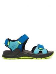 Primigi Sandały 1398822 S Niebieski. Niebieskie sandały chłopięce Primigi, ze skóry, bez zapięcia. Za 279.99 zł.