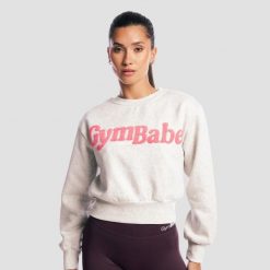 Bluza damska fitness luźna GymBabe Cloud. Szare bluzy damskie GYMBEAM, l, bez wzorów, z bawełny, bez kaptura. Za 131.90 zł.