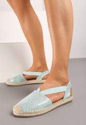 Jasnozielone Płaskie Espadryle z Imitacji Skóry Wialla. Zielone espadryle damskie Born2be, bez wzorów, ze skóry, bez obcasa, na płaskiej podeszwie. Za 44.99 zł.