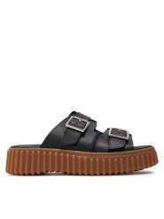 Clarks Klapki Torhill Slide 26176428 Czarny. Czarne klapki damskie Clarks, bez wzorów, ze skóry, bez obcasa, bez zapięcia. W wyprzedaży za 279.99 zł.