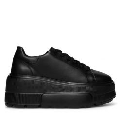 Półbuty Badura. Czarne półbuty damskie Badura, bez wzorów, bez obcasa, na płaskiej podeszwie, bez zapięcia. Za 349.99 zł.