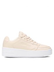 Champion Sneakersy Rebound Platform Low S11473-MS042 Beżowy. Brązowe obuwie sportowe damskie Champion, ze skóry, bez zapięcia. Za 149.99 zł.