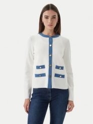 Luisa Spagnoli Kardigan Capotreno 100363 Biały Regular Fit. Białe kardigany damskie Luisa Spagnoli, l, bez wzorów, z syntetyku. Za 1,669.00 zł.