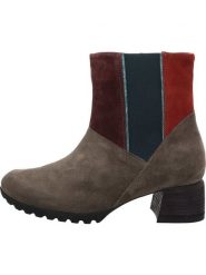 Think! Skórzane botki w kolorze brązowo-czerwonym rozmiar: 38. Brązowe botki damskie Think!, eleganckie, bez obcasa, bez zapięcia. Za 439.24 zł.