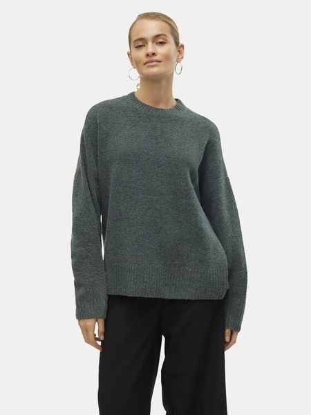 Vero Moda Sweter Boom 10320463 Zielony Loose Fit. Zielone swetry klasyczne damskie Vero Moda, xs, z syntetyku, bez kołnierzyka. Za 79.99 zł.