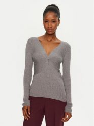 Artigli Sweter ACMA000110 Szary Slim Fit. Szare swetry klasyczne damskie Artigli, l, z wiskozy, bez kołnierzyka. Za 169.99 zł.