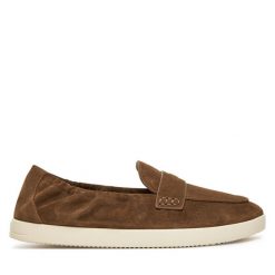 Półbuty Tory Burch. Brązowe półbuty damskie Tory Burch, bez wzorów, bez obcasa, na płaskiej podeszwie, bez zapięcia. Za 1,149.00 zł.