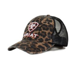 Damska czapka typu trucker Ariat. Czarne czapki damskie Ariat, bez wzorów. Za 207.50 zł.