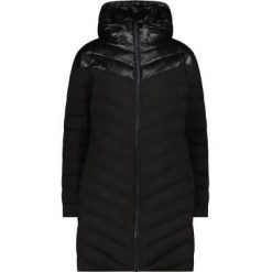 Cmp WOMAN LONG COAT długi płaszcz damski 100% poliester. Czarne płaszcze damskie CMP, bez wzorów, z poliesteru, bez kaptura. Za 478.00 zł.