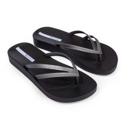 Japonki damskie Ipanema Bossa Soft V. Czarne klapki damskie Ipanema, bez wzorów, bez obcasa, bez zapięcia. Za 63.39 zł.