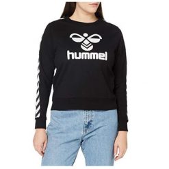 Bluza sportowa damska Hummel Classic Taped. Czarne bluzy damskie Hummel, xs, bez wzorów, z bawełny, bez kaptura. Za 50.00 zł.