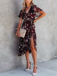 Milan Kiss Sukienka w kolorze bordowym rozmiar: S. Czerwone sukienki damskie Milan Kiss, bez wzorów, z tkaniny, bez ramiączek. Za 101.23 zł.