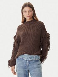 ONLY Sweter Molly 15363467 Brązowy Regular Fit. Brązowe swetry klasyczne damskie Only, m, z syntetyku, bez kołnierzyka. Za 179.99 zł.