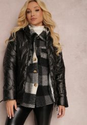 Czarna Kurtka Linerin. Czarne kurtki damskie Renee, l, bez wzorów, z tkaniny. Za 159.99 zł.