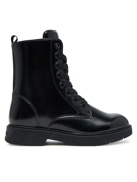 Calvin Klein Trapery V3X5-83185-1453 S Czarny. Czarne kozaki dziewczęce Calvin Klein, bez wzorów, ze skóry, bez obcasa, bez zapięcia. Za 289.99 zł.