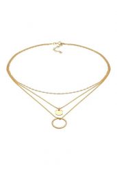 Elli Damski warstwowy naszyjnik i wisiorek okrąg Twisted Ponadczasowy Trend Bloger w pozłacanym srebrze 925 Sterling Silver Naszyjniki 1 ct. Szare naszyjniki damskie Elli, pozłacane. Za 353.99 zł.