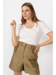 Perfect Cashmere Kaszmirowa koszulka "Efimia" w kolorze białym rozmiar: S. Białe koszulki damskie Perfect Cashmere, s, bez wzorów, z kaszmiru, bez kołnierzyka, bez ramiączek. Za 260.99 zł.