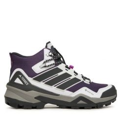 Trekkingi adidas. Fioletowe obuwie trekkingowe damskie Adidas, z gore-texu, bez zapięcia. Za 709.99 zł.