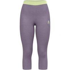 Legginsy termoaktywne 3/4 damskie ODLO Revelstoke PW 150 BL Bottom 3/4. Fioletowe legginsy damskie ODLO, s, bez wzorów, z materiału. Za 329.99 zł.