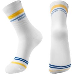 Skarpetki rowerowe kolarskie antybakteryjne Rockbros RB4900 unisex. Białe skarpetki damskie ROCKBROS, bez wzorów. Za 29.90 zł.