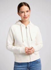 DAMSKA BLUZA LEE ZIP THROUGH HOODIE ECRU 112350174. Bluzy damskie Lee, l, bez wzorów, bez kaptura. Za 189.99 zł.