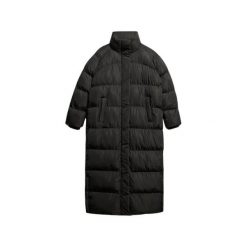 Damska długa kurtka Superdry Ultra. Czarne kurtki damskie Superdry, m, bez wzorów, z materiału, bez kaptura. Za 707.00 zł.