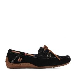 Mokasyny Beverly Hills Polo Club. Czarne mokasyny damskie Beverly Hills Polo Club, bez obcasa. Za 299.99 zł.