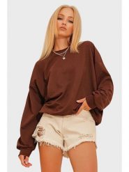 Trend Alacati Bluza w kolorze brązowym rozmiar: L. Brązowe bluzy damskie Trend Alacati, l, bez wzorów, bez kaptura. Za 61.46 zł.