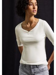 Cecil Koszulka w kolorze kremowym rozmiar: 38. Brązowe koszulki damskie Cecil, bez wzorów, bez kołnierzyka, bez ramiączek. Za 74.28 zł.