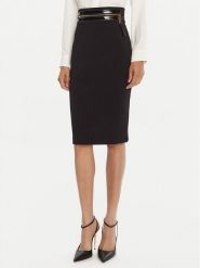 Elisabetta Franchi Spódnica ołówkowa GO-130-56E2 Czarny Regular Fit. Czarne spódnice damskie Elisabetta Franchi, bez wzorów, z syntetyku. Za 1,259.00 zł.