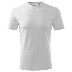 Klasyczna Koszulka Unisex Dla Dorosłych. Białe bluzki damskie ALDER, bez wzorów, klasyczne, bez kołnierzyka, bez ramiączek. Za 53.99 zł.