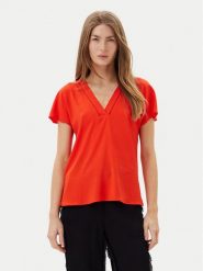 Vero Moda Bluzka Bella 10327551 Czerwony Regular Fit. Czerwone bluzki damskie Vero Moda, s, bez wzorów, z wiskozy, bez kołnierzyka, bez ramiączek. Za 79.99 zł.