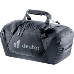Torba podróżna Deuter Duffel 70 - black. Czarne torby podróżne Deuter, bez wzorów, z materiału. Za 376.19 zł.