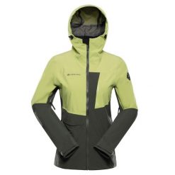Kurtka damska trekkingowa wodoodporna Alpine Pro Zarra 2. Zielone kurtki damskie Alpine Pro, bez wzorów, z hardshellu, bez kaptura. W wyprzedaży za 899.00 zł.