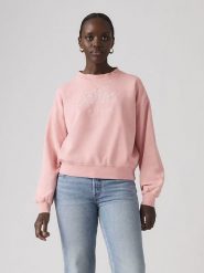 Levi's Bluza w kolorze jasnoróżowym rozmiar: M. Różowe bluzy damskie Levi's, m, bez wzorów, z bawełny, bez kaptura. Za 147.99 zł.