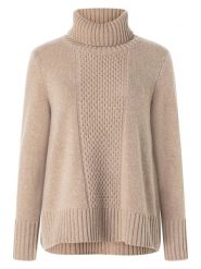 Maerz Muenchen Wełniany golf w kolorze jasnobrązowym rozmiar: 48. Brązowe golfy damskie Maerz Muenchen, bez wzorów, z wełny, bez ramiączek. Za 304.99 zł.