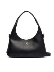 Tommy Hilfiger Torebka Th Everyday Mini Hobo AW0AW19185 Czarny. Czarne torebki klasyczne damskie Tommy Hilfiger, ze skóry, bez dodatków. Za 449.99 zł.