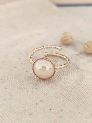 Atelier MIU Pozłacany pierścionek rozmiar: onesize. Białe pierścionki damskie atelier MIU, z perłą, pozłacane. Za 87.81 zł.