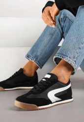 Czarne Basicowe Sneakersy Ellimira. Czarne obuwie sportowe damskie Renee, z jeansu, bez zapięcia. Za 79.99 zł.