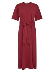 MOSS COPENHAGEN Sukienka w kolorze czerwonym rozmiar: S/M. Czerwone sukienki damskie Moss Copenhagen, bez wzorów, bez ramiączek. Za 214.95 zł.
