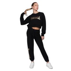 Damska bluza z okrągłym dekoltem Lonsdale Culbokie. Czarne bluzy damskie Lonsdale, m, bez wzorów, z jeansu, bez kaptura. Za 212.00 zł.