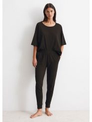 Marc O´Polo Bodywear Spodnie w kolorze czarnym rozmiar: L. Czarne spodnie materiałowe damskie bez wzorów, z materiału. Za 105.38 zł.