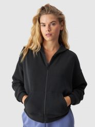 4F Bluza dresowa rozpinana z modalem damska - czarna XXL. Czarne bluzy damskie 4F, xs, bez wzorów, z dresówki, z kapturem. W wyprzedaży za 79.99 zł.