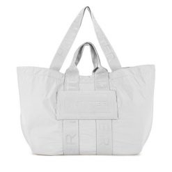 Torebka Hunter. Białe shopper bag Hunter, bez wzorów, bez dodatków. Za 153.99 zł.